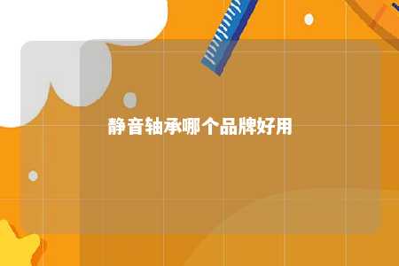 静音轴承哪个品牌好用 